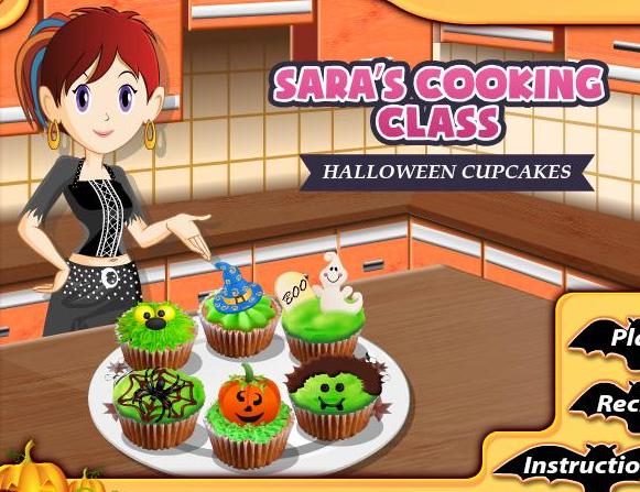 Saras Cooking Class Game Halloween Cupcakes Recipe For Girls 2013 New Online.JPG